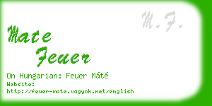 mate feuer business card